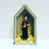 Oratorio de madeira catolico decorativo medalha de são bento - Armazem