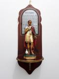 Oratório de parede em MDF c/ oração + Santo Expedito em gesso - VZ Artesanato