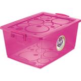 Organizador 30L com Tampa e Trava Bel Ordene Rosa