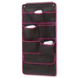 Organizador com 8 Compartimentos 80X40cm TNT Preto e Rosa Bemfixa 4954