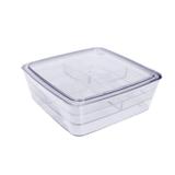 Organizador com Divisória Retrô 22,7 x 22,7 x 8,2 cm Cristal - Coza - Brinox