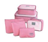 Organizador De Mala 6 Peças Para Viagem Necessaire Rosa - Jacki design