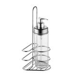 Organizador De Pia Com Dispenser Para Detergente 300 Ml - Forma inox