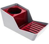 Organizador de Pia Porta Detergente Esponja - Branco/Vermelho - Crippa