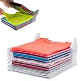 Organizador De Roupas Camiseta Guardar Dobrado Documentos 10 Divisórias - Ideal