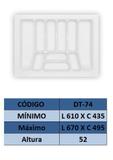 Organizador de talher ajustável Medidas máximas: 670mm X 495mm) OG-74 - Moldplast
