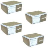 Organizador de Toalhas Bege 4 peças - Vb home