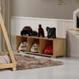 Organizador Montessoriano Castelo 3 Nichos de Madeira - Casatema