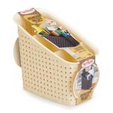 Organizador Multiuso de Plástico Rattan 3 Divisórias Creme - Nitron