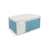 Organizador para Edredons com Visor 40x48x20cm Acqua Verde - Boxgraphia