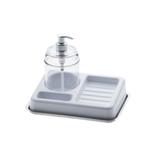Organizador para pia com dispenser para detegente Metal Forma 330ml branco - Forma inox