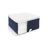 Organizador para Toalhas com Visor 36x36x15cm Azul - Boxgraphia