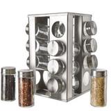 Organizador Porta Tempero Giratório Inox 16 Potes Inox - Livon