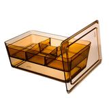 Organizador Retangular com Divisória Retrô 27,8 x 17,5 x 11 cm Mel - Coza - Brinox
