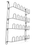 Organizador Sapateira Vertical Porta 12 Pares De Aço Preta - Luisam