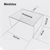 Organizador Separador de Livros Suporte Multiuso Revisteiro Prateleira Estante 32,5 cm Aço Cromado - Nacional