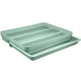 Organizador Suporte Extensível Porta Talheres Cozinha Gaveta Verde - Ou