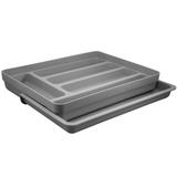 Organizador Suporte Porta Talheres Extensível Cozinha Gaveta Chumbo - Ou