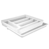 Organizador Suporte Porta Talheres Extensível Cozinha Gaveta Natural - Ou