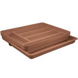 Organizador Suporte Porta Talheres Extensível Cozinha Gaveta Terracota - Ou
