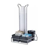 Organizador/Suporte Preto para Copo Descartável 50/80ml, Sachês de Açúcar/Adoçante/Mexedor - 1151PT - Future