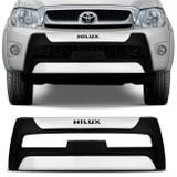 Overbumper Hilux SR SRV 2009 2010 2011 Preto com Prata Front Bumper - Tg poli