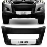 Overbumper Hilux SRV 2012 2013 2014 2015 Preto com Prata Front Bumper - Metalplast