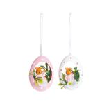 Ovo Coelho Páscoa P/ Decoração Pendurar 6 Unid. Rosa - Cromus