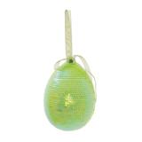 Ovo De Lantejoula Decoração Páscoa Verde - Cromus