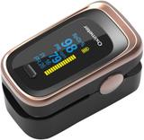Oximetro portatil de dedo Saúde Medidor de dedo, pulso - pressão e Hemoglobina, Ouro + Case - Oled