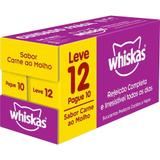 Pague 10 e Leve 12 Whiskas Sachê Carne para Gatos Adultos