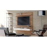 Painel Bancada Smart Para TVs até 60 Polegadas 2 Gavetas 2 Prateleiras Casa D Noce/Off White