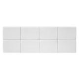 Painel Cabeceira Estofada Nina 140 cm para Cama Box de Casal Corano Branco Quarto - AM Decor
