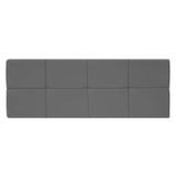 Painel Cabeceira Estofada Nina 90 cm para Cama Box Solteiro Suede Cinza Quarto - DS Decor