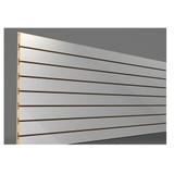 Painel Canaletado Branco 1,37x0,91m Placa Slatwall 9 Ranhuras - Seara
