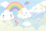 Painel de Festa Chuva De Amor 02 - Colormyhome