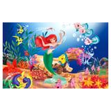 Painel de festa Infantil Ariel fundo do mar 1.50m X 1.00m - Wrio