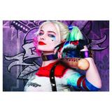 Painel de festa Infantil Arlequina 3.00m X 1.70m - Wrio