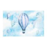Painel de festa Infantil Balão Azul 2.00m X 1.40m - Wrio