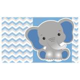 Painel de festa Infantil Elefantinho Azul 2.00m X 1.40m - Wrio