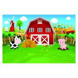 Painel de festa Infantil Fazendinha Menino 2.00m X 1.40m - Wrio