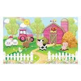Painel de festa Infantil Fazendinha Rosa 1.80m X 1.30m - Wrio