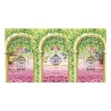 Painel de festa Infantil Jardim Encantado Borboletas 3.00m X 1.70m - Wrio