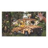 Painel de festa Infantil Mickey Safari Carro 2.00m X 1.40m - Wrio