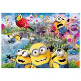 Painel de festa Infantil Minions Party 2.50m X 1.50m - Wrio