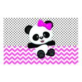 Painel de festa Infantil Panda Rosa 1.50m X 1.00m - Wrio