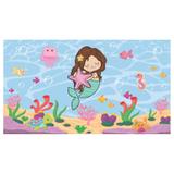 Painel de festa Infantil Sereia Cute 1.80m X 1.30m - Wrio