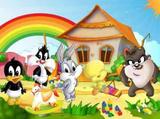 Painel de Festa Looney Tunes Baby 03 - Colormyhome