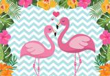 Painel de Festa Tropical Flamingo 04 - Colormyhome