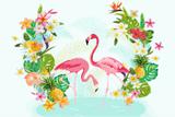 Painel de Festa Tropical Flamingo 05 - Colormyhome
